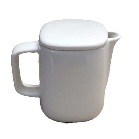 DELTA AIRLINES First Class 1 Cup Solid White Ceramic Coffee Tea Pot By Alessi - Picture 1 of 8